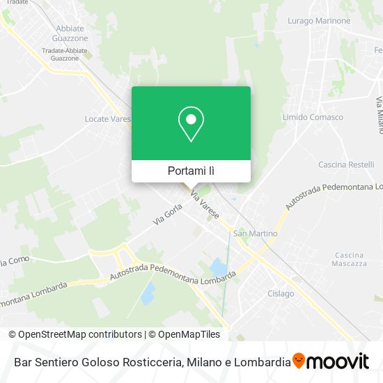 Mappa Bar Sentiero Goloso Rosticceria