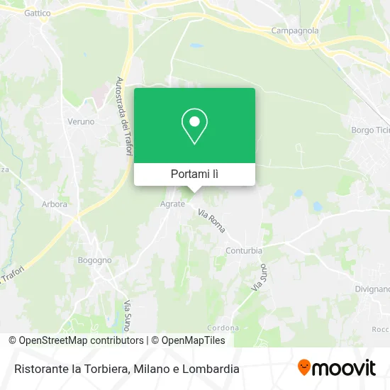 Mappa Ristorante la Torbiera