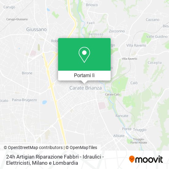 Mappa 24h Artigian Riparazione Fabbri - Idraulici - Elettricisti