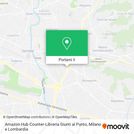 Mappa Amazon Hub Counter-Libreria Giunti al Punto