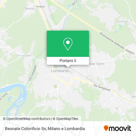 Mappa Besnate Colorificio Sn