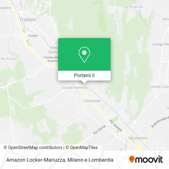 Mappa Amazon Locker-Mariuzza