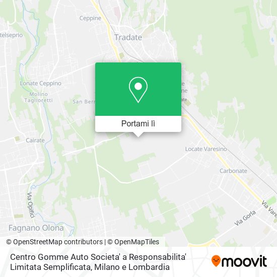Mappa Centro Gomme Auto Societa' a Responsabilita' Limitata Semplificata