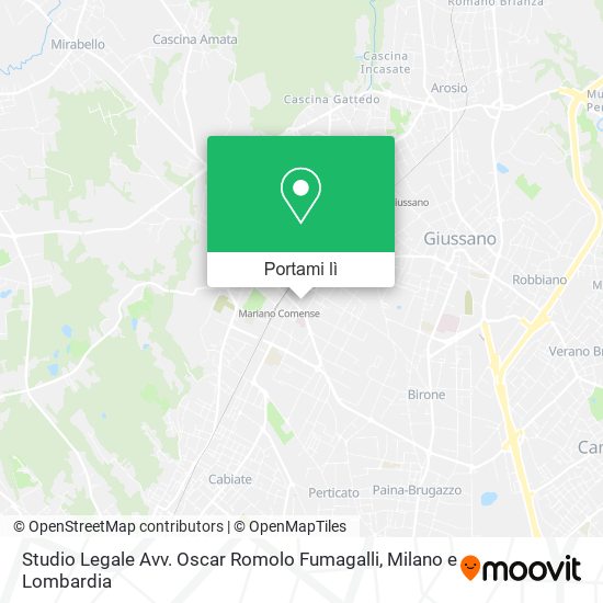 Mappa Studio Legale Avv. Oscar Romolo Fumagalli
