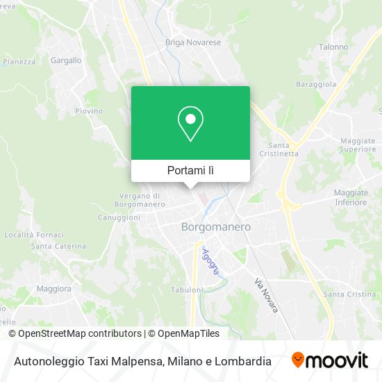 Mappa Autonoleggio Taxi Malpensa