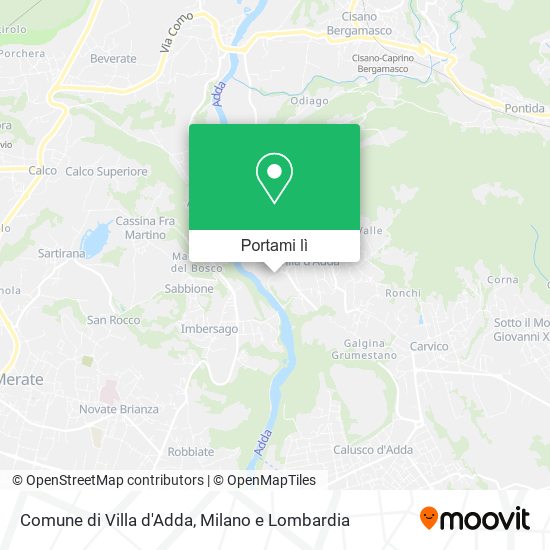 Mappa Comune di Villa d'Adda
