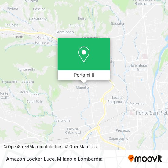 Mappa Amazon Locker-Luce