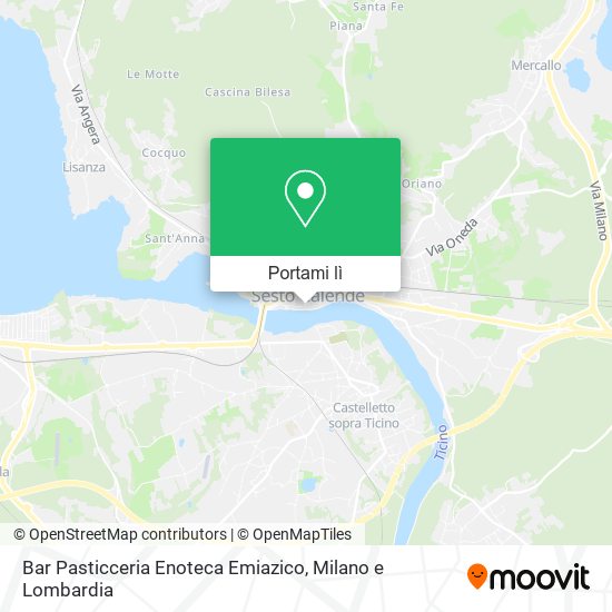 Mappa Bar Pasticceria Enoteca Emiazico