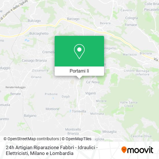 Mappa 24h Artigian Riparazione Fabbri - Idraulici - Elettricisti