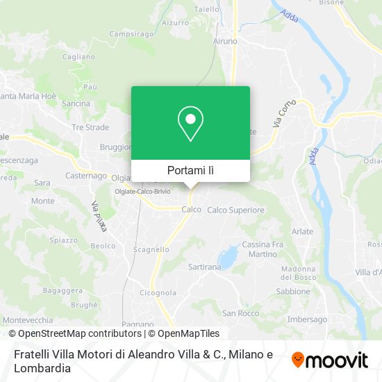 Mappa Fratelli Villa Motori di Aleandro Villa & C.