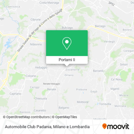 Mappa Automobile Club Padania