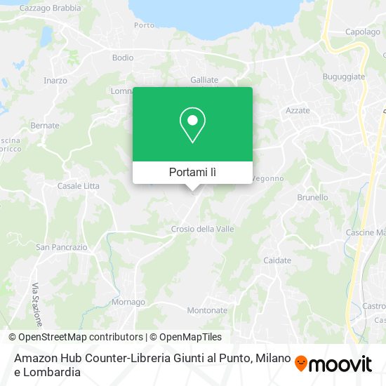 Mappa Amazon Hub Counter-Libreria Giunti al Punto