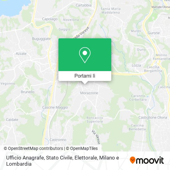 Mappa Ufficio Anagrafe, Stato Civile, Elettorale