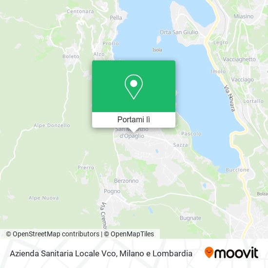 Mappa Azienda Sanitaria Locale Vco