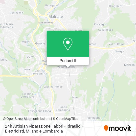 Mappa 24h Artigian Riparazione Fabbri - Idraulici - Elettricisti