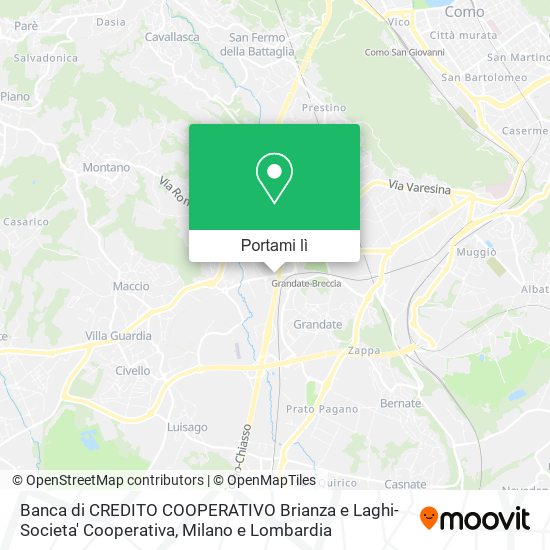 Mappa Banca di CREDITO COOPERATIVO Brianza e Laghi-Societa' Cooperativa