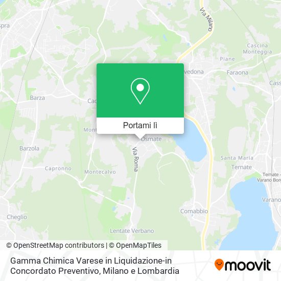 Mappa Gamma Chimica Varese in Liquidazione-in Concordato Preventivo