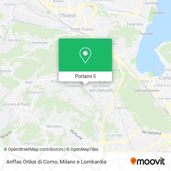 Mappa Anffas Onlus di Como