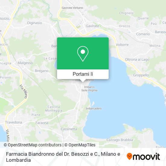 Mappa Farmacia Biandronno del Dr. Besozzi e C.