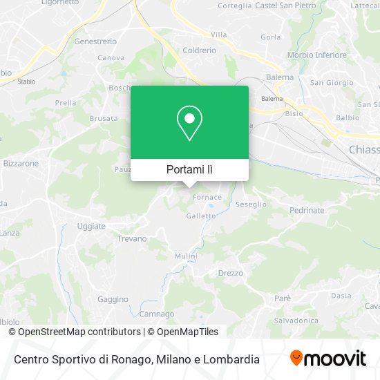 Mappa Centro Sportivo di Ronago