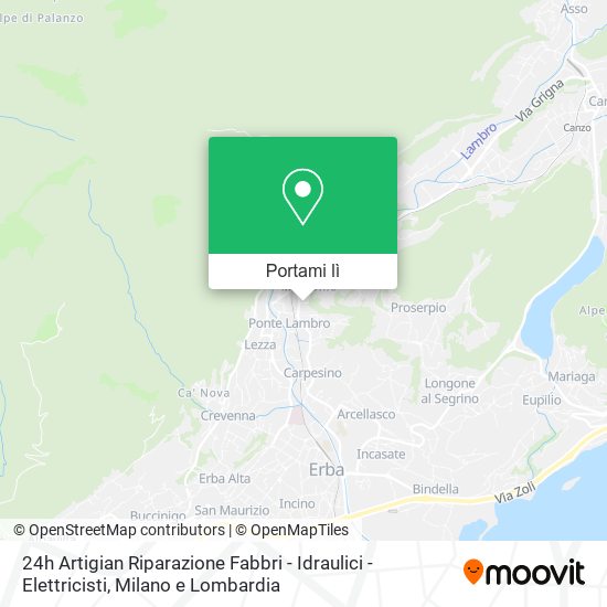 Mappa 24h Artigian Riparazione Fabbri - Idraulici - Elettricisti