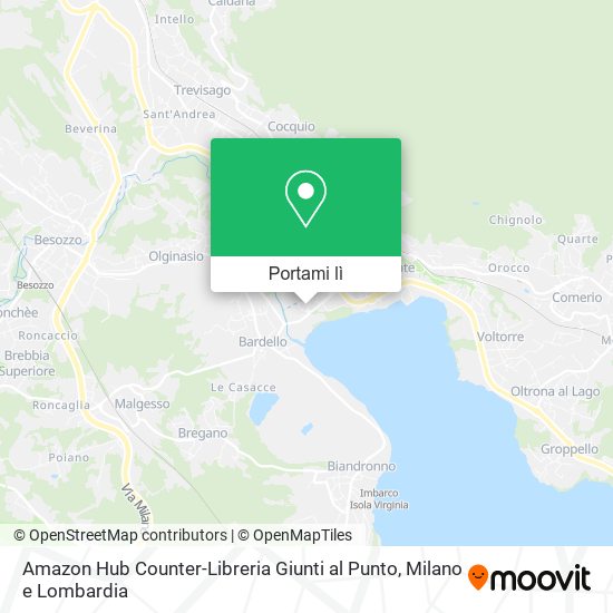 Mappa Amazon Hub Counter-Libreria Giunti al Punto