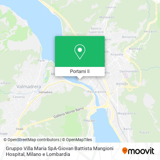 Mappa Gruppo Villa Maria SpA-Giovan Battista Mangioni Hospital