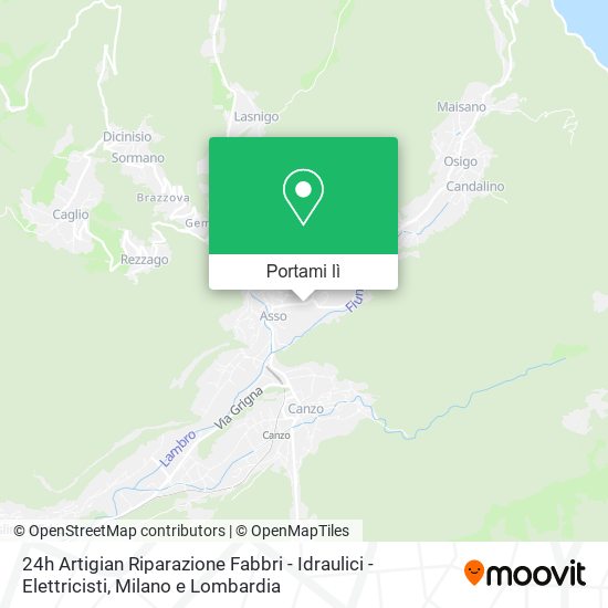 Mappa 24h Artigian Riparazione Fabbri - Idraulici - Elettricisti