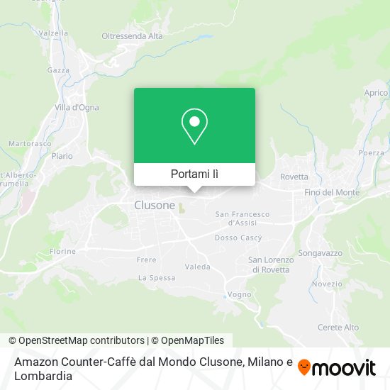 Mappa Amazon Counter-Caffè dal Mondo Clusone