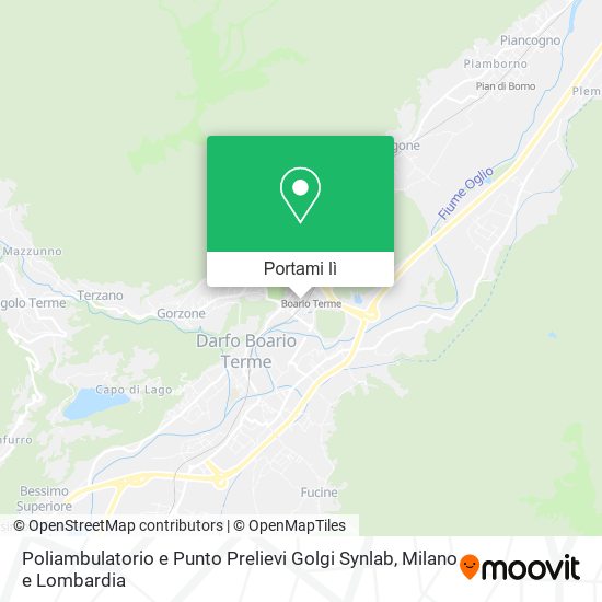 Mappa Poliambulatorio e Punto Prelievi Golgi Synlab