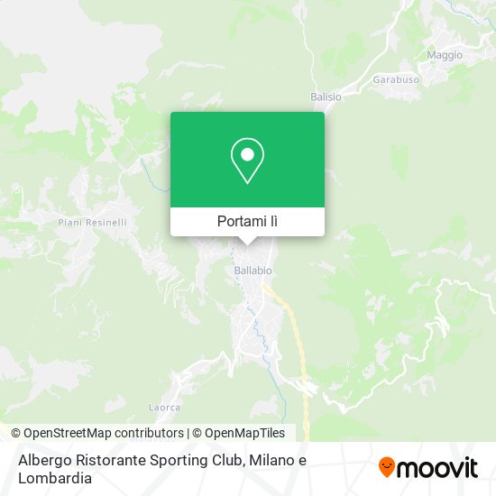 Mappa Albergo Ristorante Sporting Club
