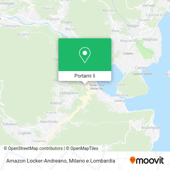 Mappa Amazon Locker-Andreano