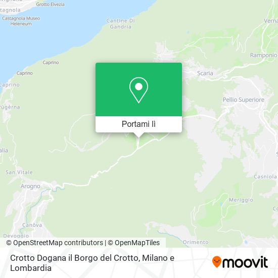 Mappa Crotto Dogana il Borgo del Crotto