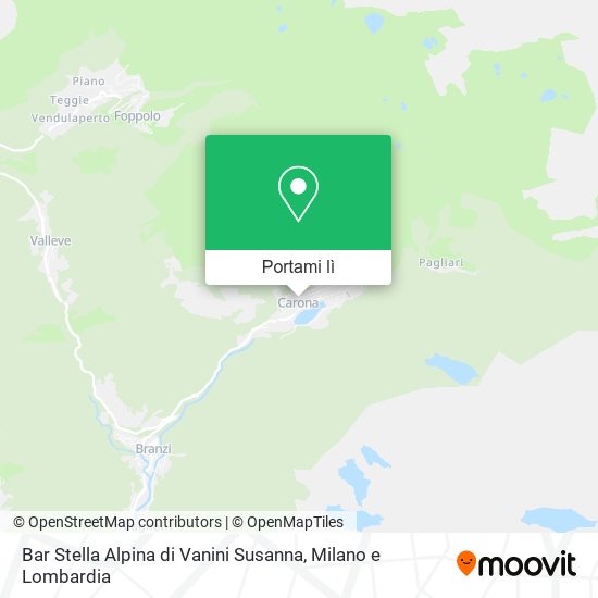 Mappa Bar Stella Alpina di Vanini Susanna