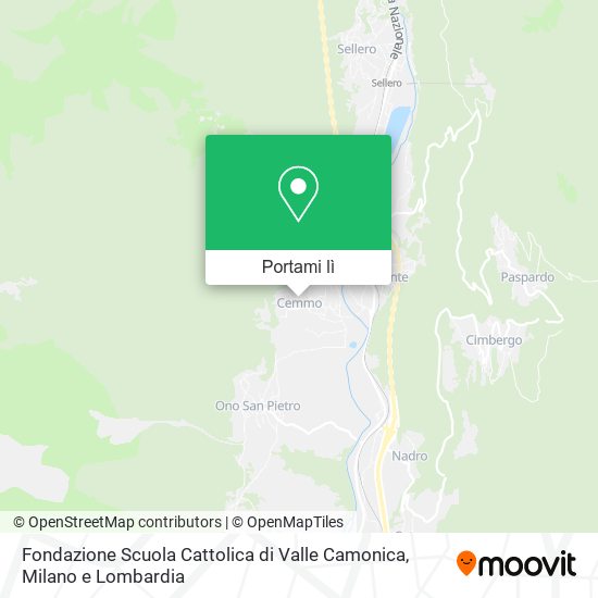 Mappa Fondazione Scuola Cattolica di Valle Camonica