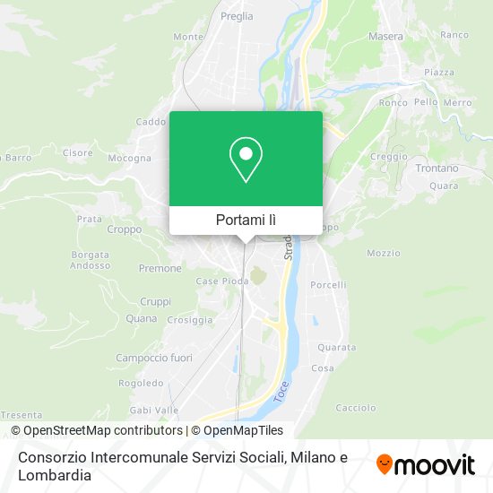 Mappa Consorzio Intercomunale Servizi Sociali