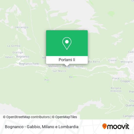 Mappa Bognanco - Gabbio