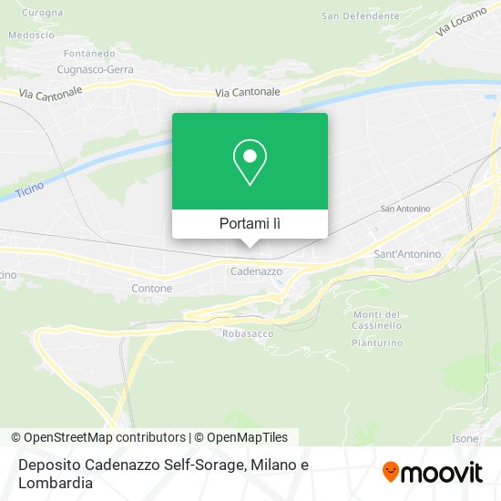 Mappa Deposito Cadenazzo Self-Sorage