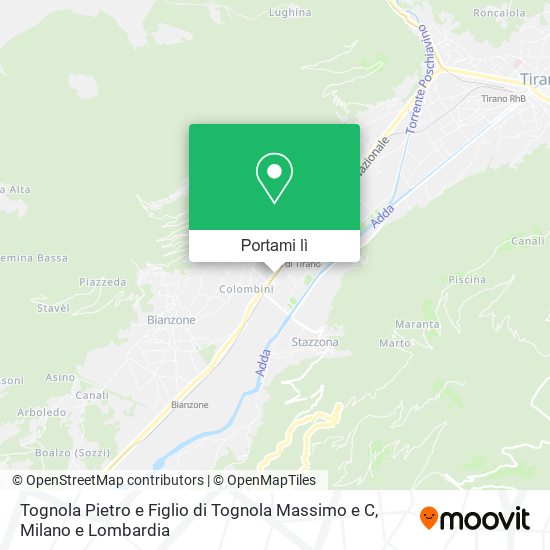 Mappa Tognola Pietro e Figlio di Tognola Massimo e C