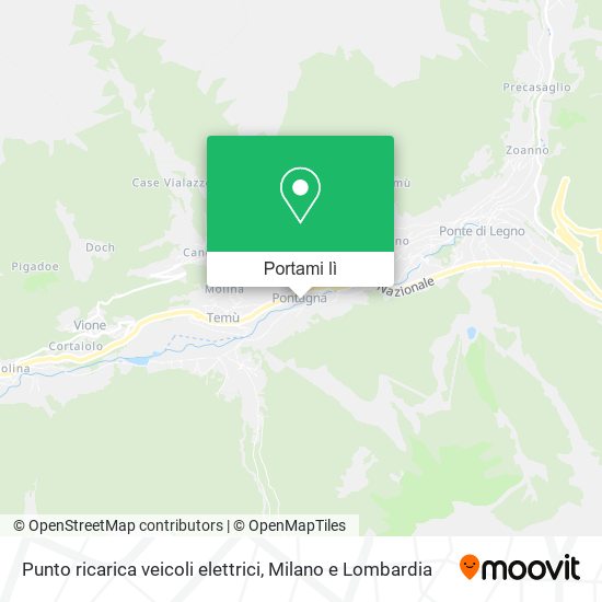 Mappa Punto ricarica veicoli elettrici