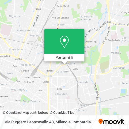 Mappa Via Ruggero Leoncavallo 43