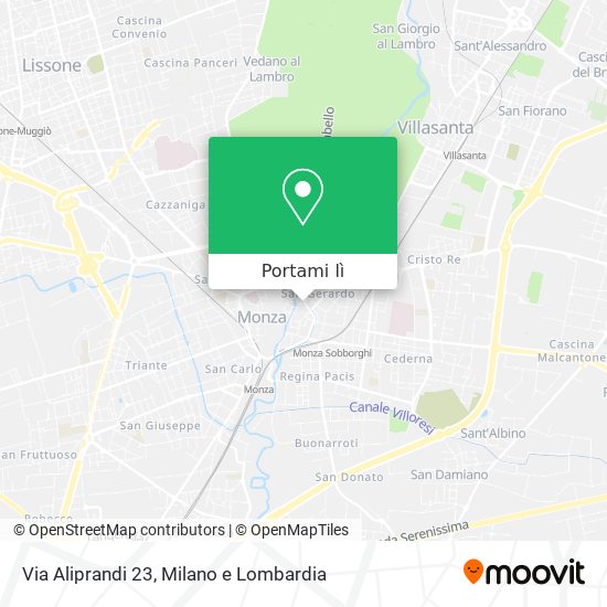 Mappa Via Aliprandi 23