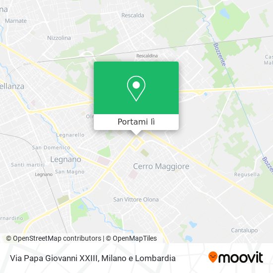 Mappa Via Papa Giovanni XXIII