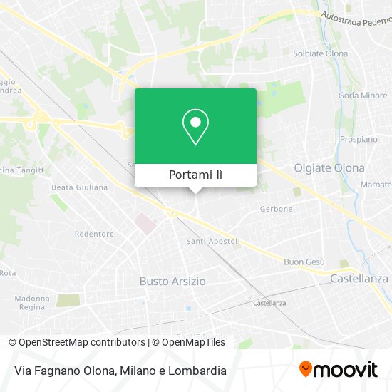 Mappa Via Fagnano Olona