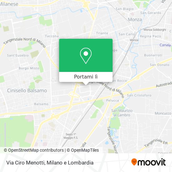 Mappa Via Ciro Menotti