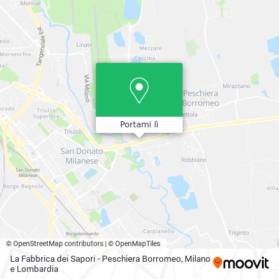 Mappa La Fabbrica dei Sapori - Peschiera Borromeo