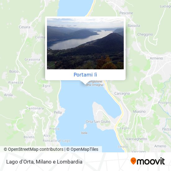 Mappa Lago d'Orta