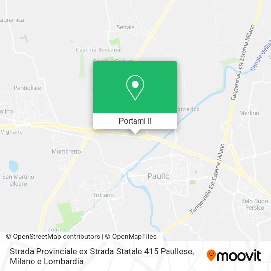 Mappa Strada Provinciale ex Strada Statale 415 Paullese