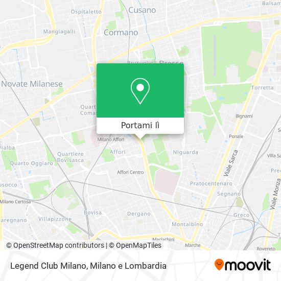 Mappa Legend Club Milano