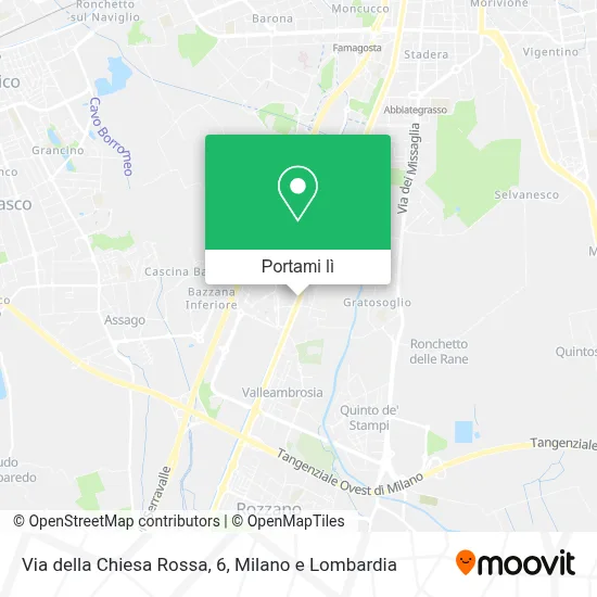 Mappa Via della Chiesa Rossa, 6